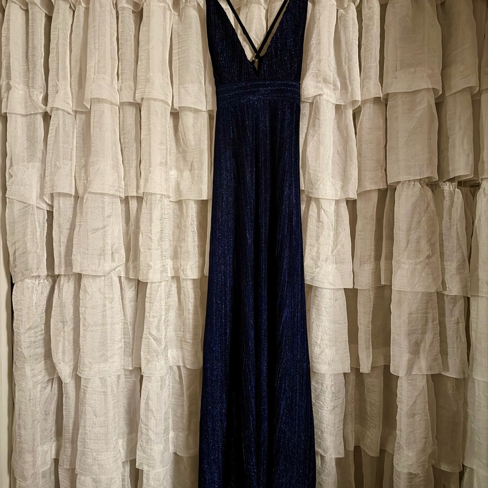 Elegant Navy Blue Evening Dress